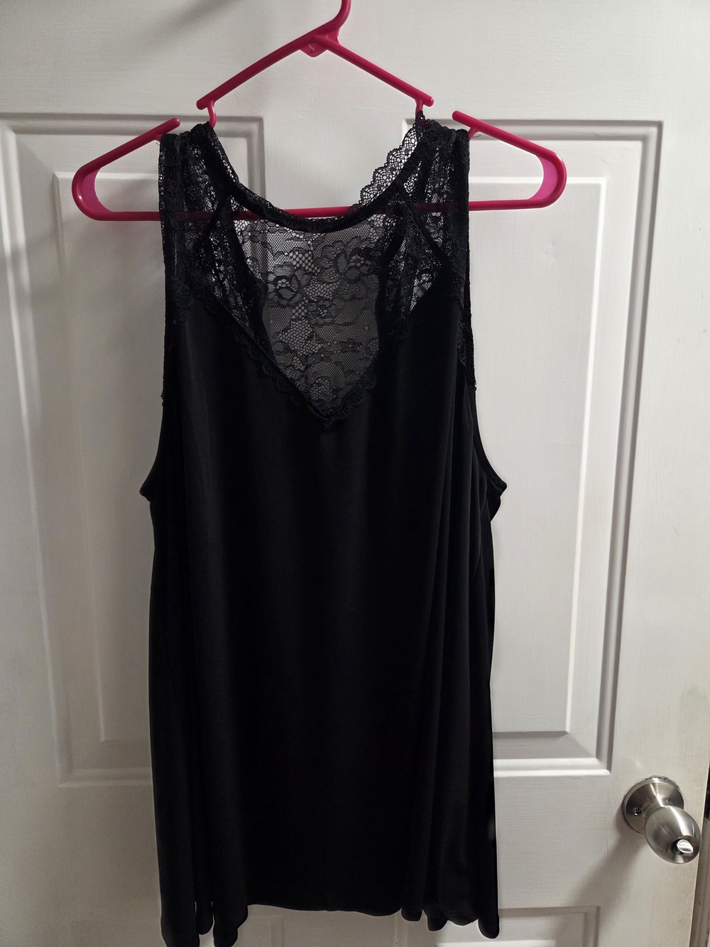 Torrid Black Lace-Keyhole Back Top